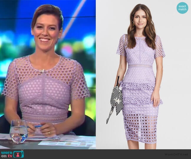 The Mirror Image Dress by Mossman worn by Gorgi Coghlan on The Project