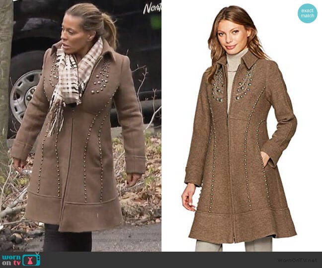 Grace Coat by Nanette Lepore worn by Dolores Catania on The Real Housewives of New Jersey