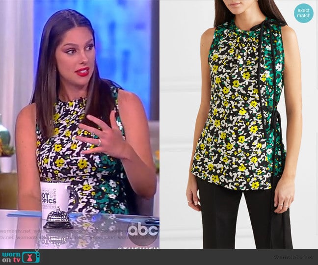 Floral-print crepe top by Proenza Schouler worn by Abby Huntsman on The View