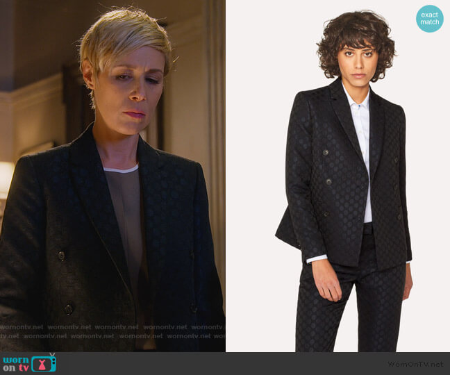 Polka Dot Jacquard Double-Breasted Blazer by Paul Smith worn by Bonnie Winterbottom (Liza Weil) on How to Get Away with Murder
