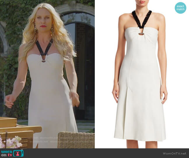 Macrame Dress by Proenza Schouler worn by Alexis Carrington (Elaine Hendrix) on Dynasty