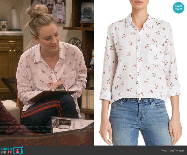 Rails Charli Cherry Print Shirt worn by Penny Hofstadter (Kaley Cuoco) on The Big Bang Theory