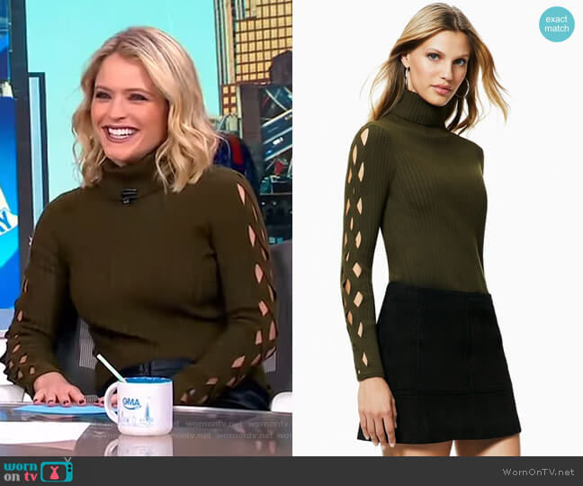 Kimila Sweater by Ramy Brook worn by Sara Haines  on Good Morning America