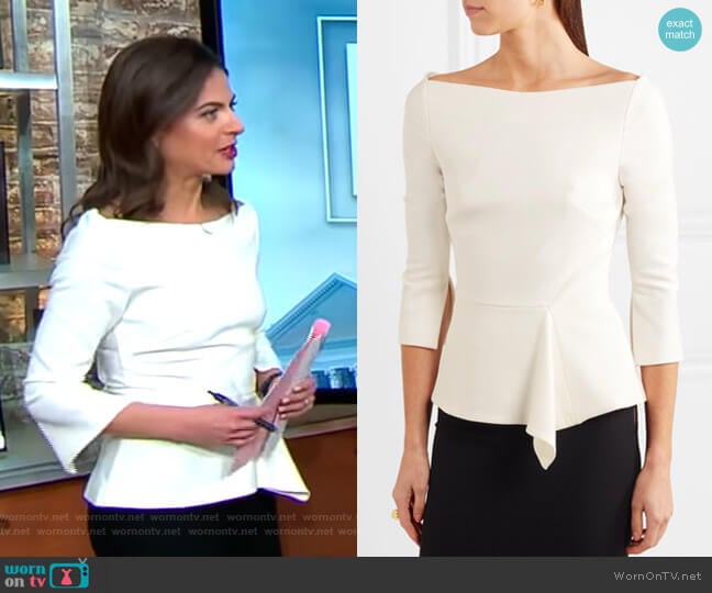 Millom Top by Roland Mouret worn by Bianna Golodryga on CBS Mornings