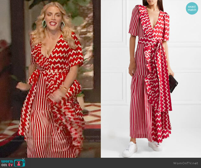 Stella McCartney Gabrielle Silk Dress worn by Busy Philipps on Busy Tonight