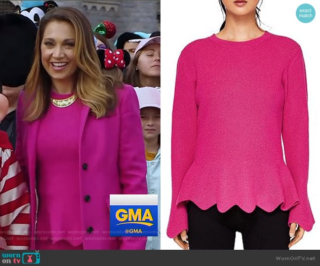 Bobbe Sweater by Ted Baker worn by Ginger Zee on Good Morning America