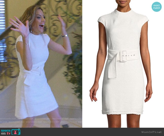 Mod Belted A-Line Dress by Theory worn by Cary Deuber on The Real Housewives of Dallas