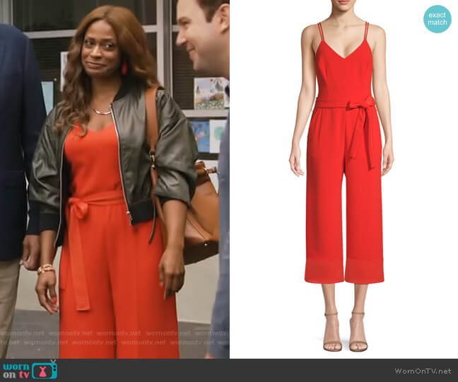 WornOnTV: Poppy’s red jumpsuit and olive bomber jacket on Single ...