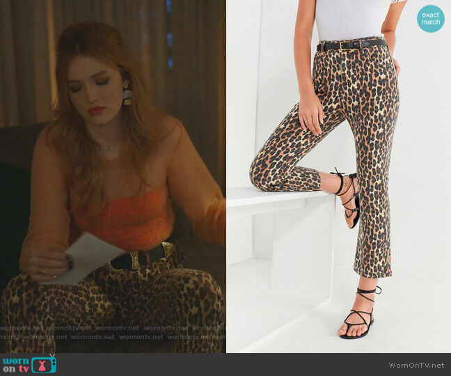 Kick Flare High-Rise Cropped Jean by BDG worn by Kirby Anders (Maddison Brown) on Dynasty