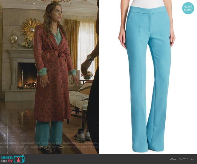 Triple-Stitch Flared Pants by Victoria Victoria Beckham worn by Fallon Carrington (Elizabeth Gillies) on Dynasty