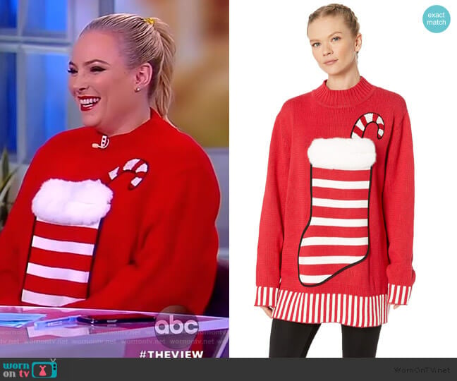 Stocking Stuffer Sweater by Whoopi worn by Meghan McCain on The View