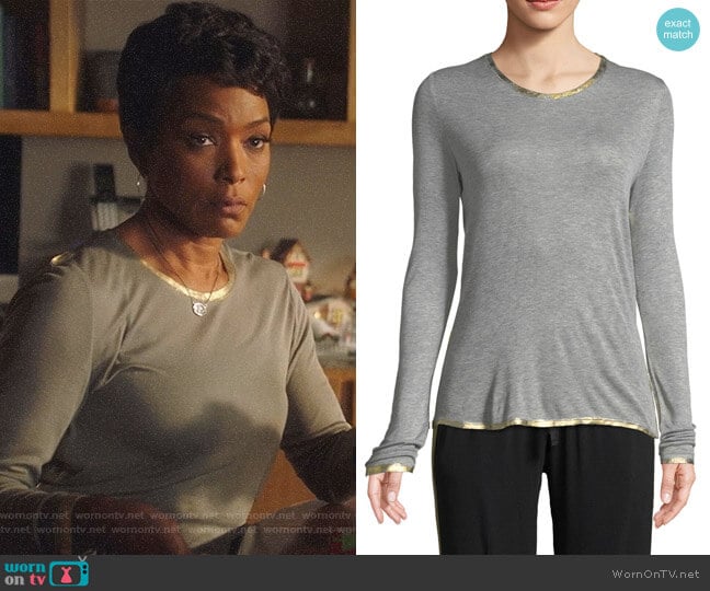 Willy Top by Zadig & Voltaire worn by Athena Grant (Angela Bassett) on 9-1-1