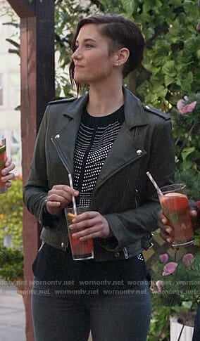 Alex's studded top and leather jacket on Supergirl