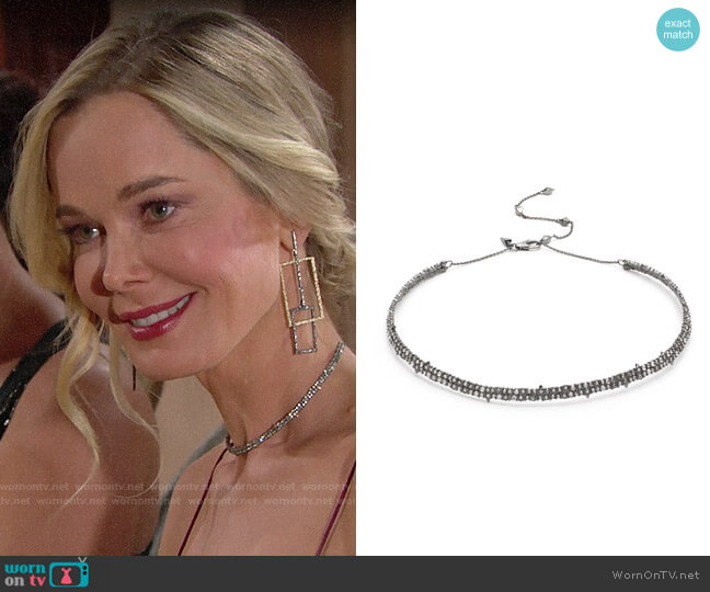 Alexis Bittar Spike Accented Choker Necklace worn by Donna Logan (Jennifer Gareis) on The Bold & the Beautiful