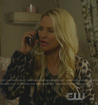 Alexis's leopard print sweater on Dynasty