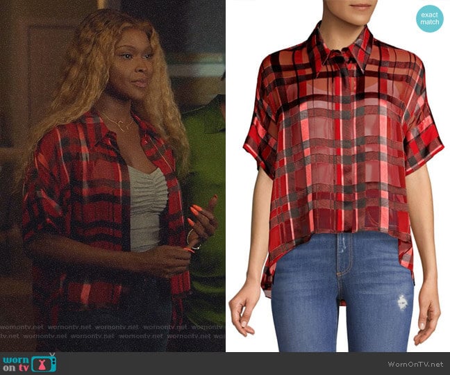 Edyth Shirt by Alice + Olivia worn by Cotton (Amiyah Scott) on Star