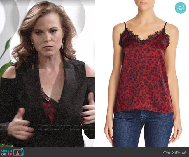 Anine Bing Printed Silk Camisole Top worn by Phyllis Newman (Gina Tognoni) on The Young and the Restless