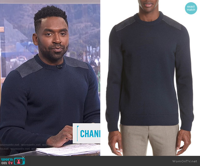 Karlheinz Sweater by APC worn by Justin Sylvester on E! News