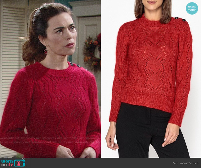 BA&SH Numa Sweater worn by Victoria Newman (Amelia Heinle) on The Young and the Restless