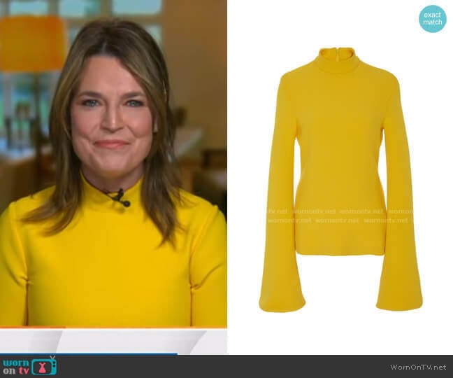 Bell Sleeve Top by Brandon Maxwell worn by Savannah Guthrie  on Today