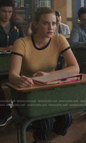 Betty’s yellow ringer tee on Riverdale