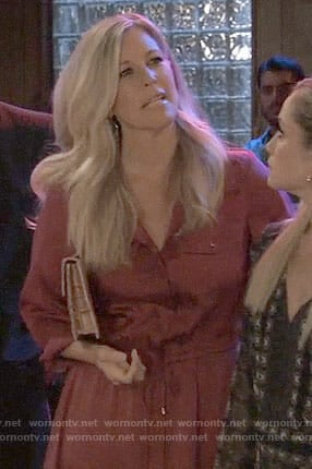 Carly’s red shirtdress on General Hospital