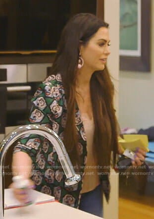 D'Andra's green floral jacket on The Real Housewives of Dallas