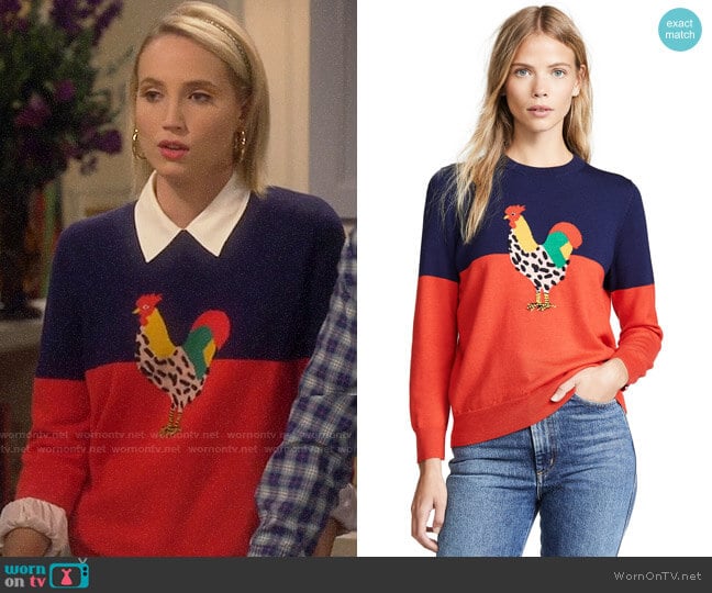 Demy Lee x Clare V Le Coq Sweater worn by Mandy Baxter (Molly McCook) on Last Man Standing