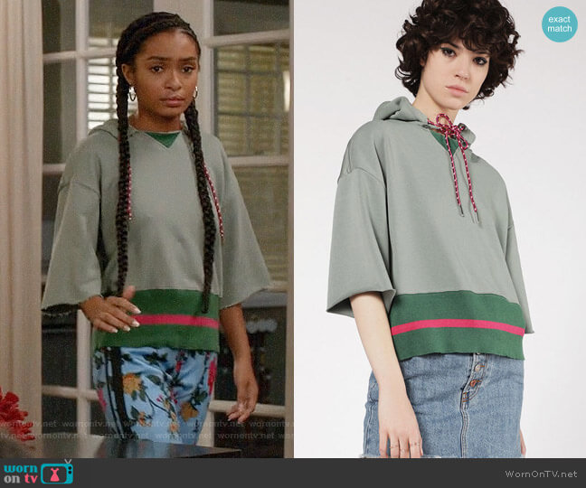 Diesel Cotton Sweatshirt worn by Zoey Johnson (Yara Shahidi) on Black-ish