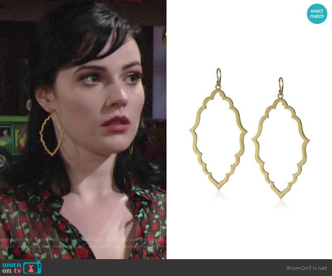 Dogeared Moroccan Hoop Earrings  worn by Tessa Porter (Cait Fairbanks) on The Young & the Restless