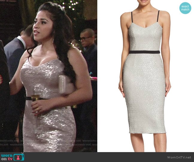 Dress the Population Emma Dress worn by Mia Rosales (Noemi Gonzalez) on The Young and the Restless