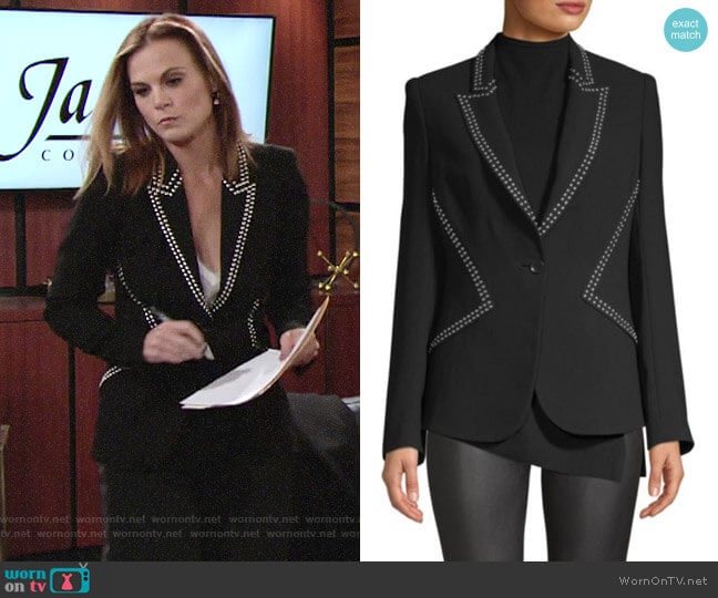 Elie Tahari Allegria Blazer worn by Phyllis Newman (Gina Tognoni) on The Young and the Restless