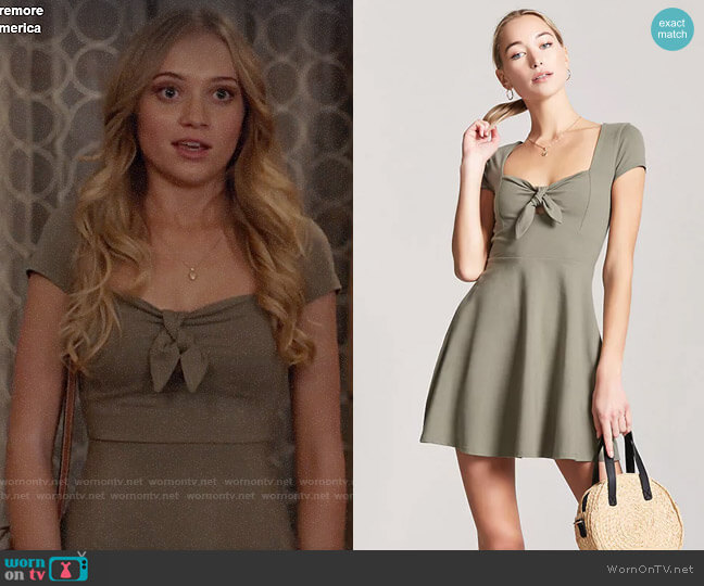 Forever 21 Tie-Front Cutout Mini Dress worn by Samantha Cole (Belle Shouse) on Queen America