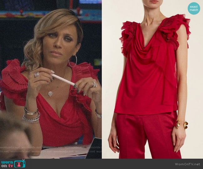 Ruffle-Trimmed Jersey Top by Givenchy worn by Giselle (Nicole Ari Parker) on Empire