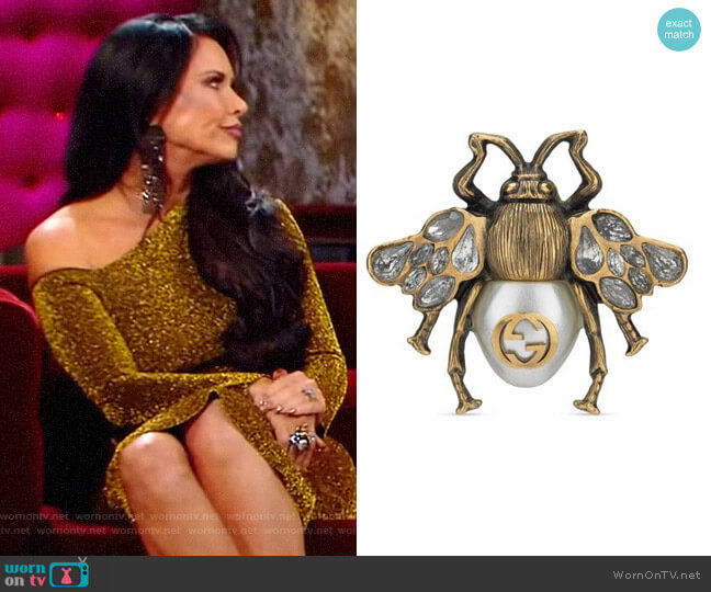 Multi-Finger Ring with Bee by Gucci worn by LeeAnne Locken  on The Real Housewives of Dallas