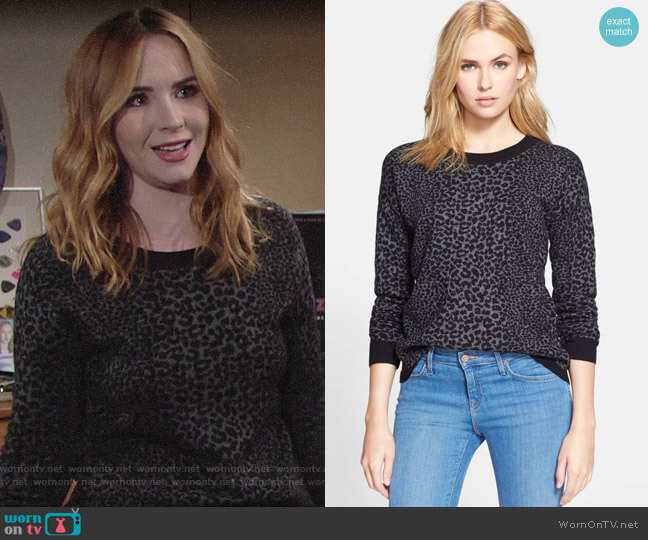 Joie Nigella Leopard Sweater worn by Mariah Copeland (Camryn Grimes) on The Young and the Restless