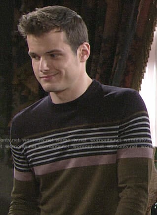 Kyle's striped sweater on The Young and the Restless