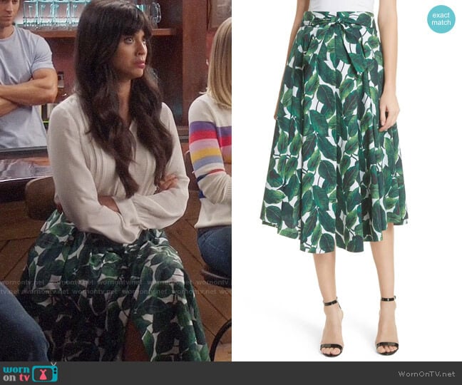 Milly Jackie Print Skirt worn by Tahani Al-Jamil (Jameela Jamil) on The Good Place