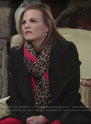 Phyllis's black coat on The Young and the Restless