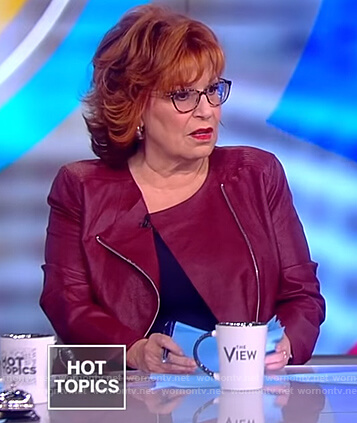 Joy’s red leather jacket on The View