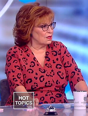 Joy’s red leopard print wrap top on The View