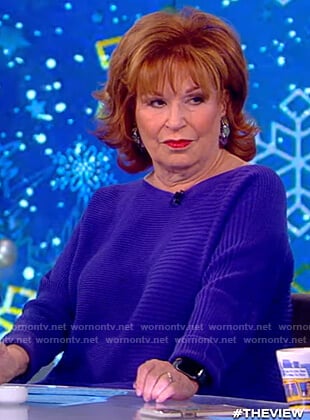 Joy’s blue ribbed sweater on The View