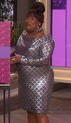 Sheryl’s silver sequin dress on The Talk