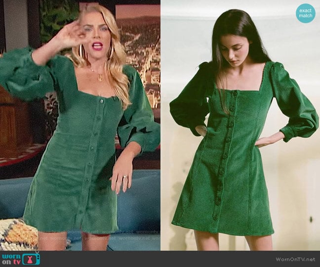 Staud Chandler Dress worn by Busy Philipps on Busy Tonight