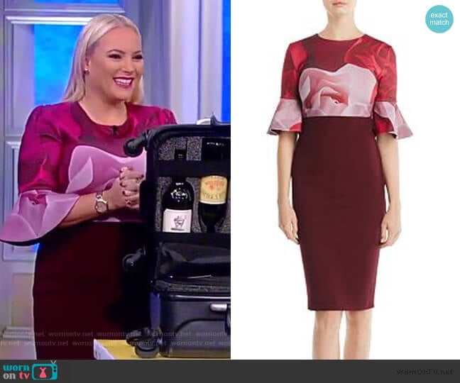 WornOnTV: Meghan’s pink rose print dress on The View | Meghan McCain ...