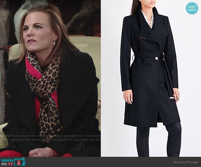 Ted Baker Kikiie Coat worn by Phyllis Newman (Gina Tognoni) on The Young and the Restless