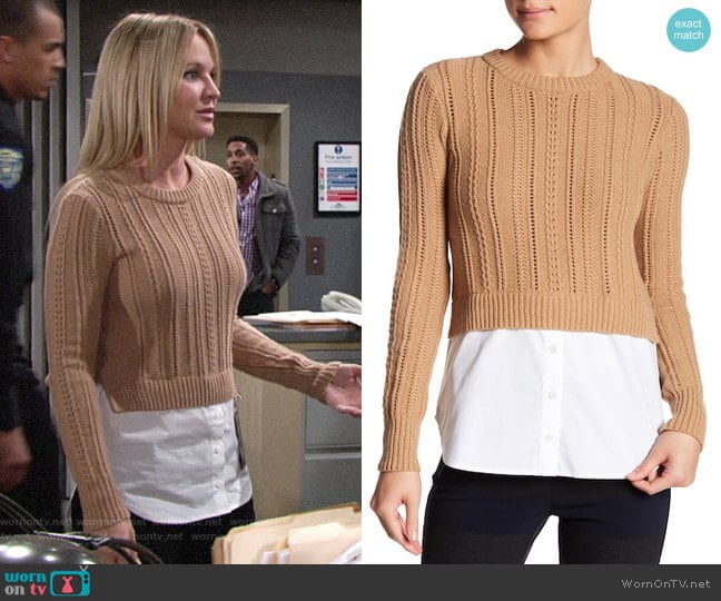 Veronica Beard Carli Sweater worn by Sharon Newman (Sharon Case) on The Young and the Restless