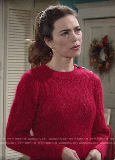 Victoria’s red sweater on The Young and the Restless