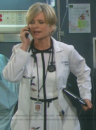 Kayla’s white bird embroidered dress on Days of Our Lives