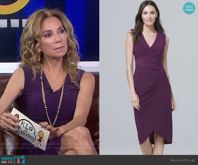 WornOnTV: Kathie’s purple v-neck dress on Today | Kathie Lee Gifford ...